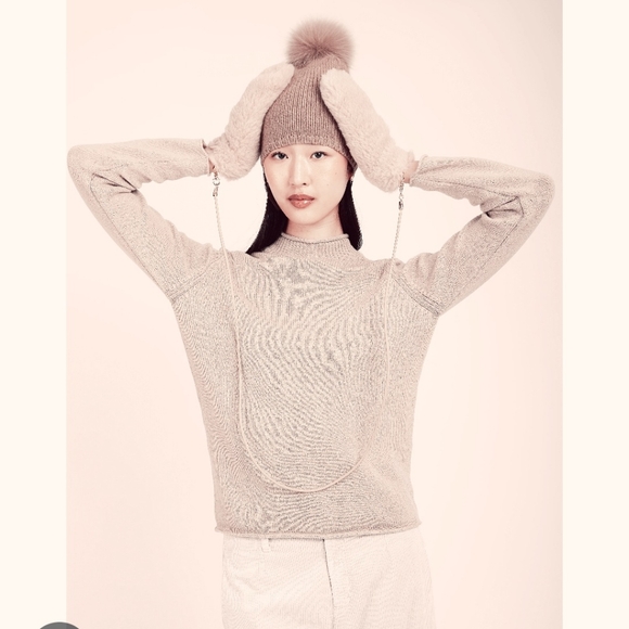 NWT MAX MARA WOOL SILK TEDDY MITTENS GLOVES - Picture 4 of 11